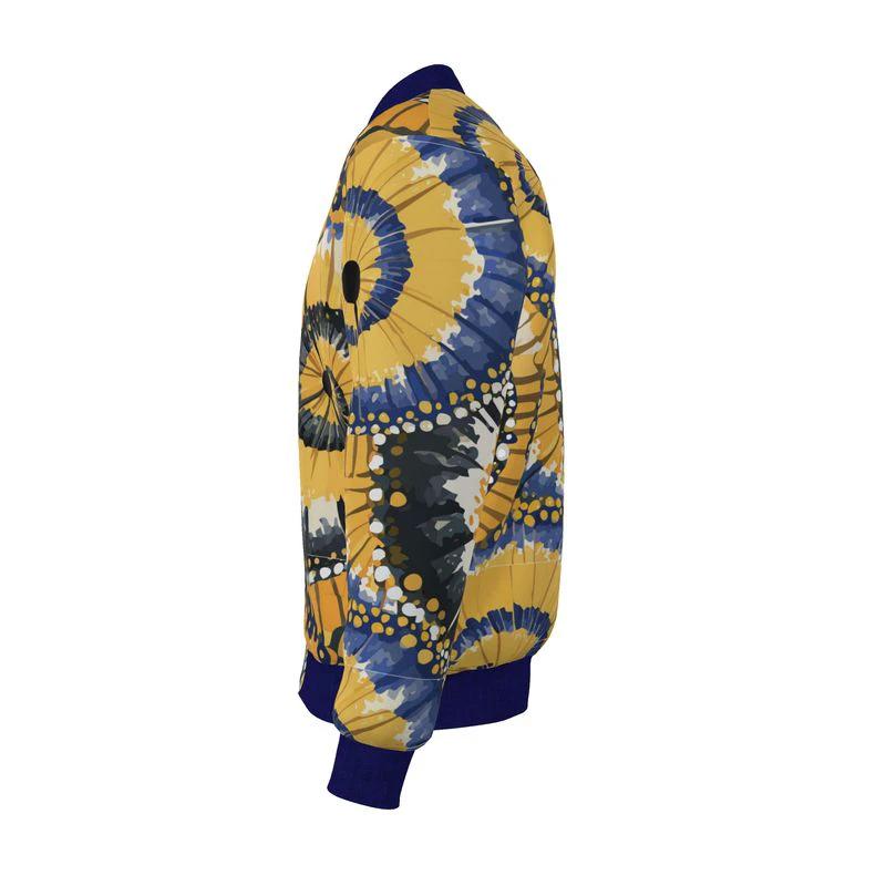 Jellyfish Bloom Reversible Silk Bomber | Abstract Art Jacket