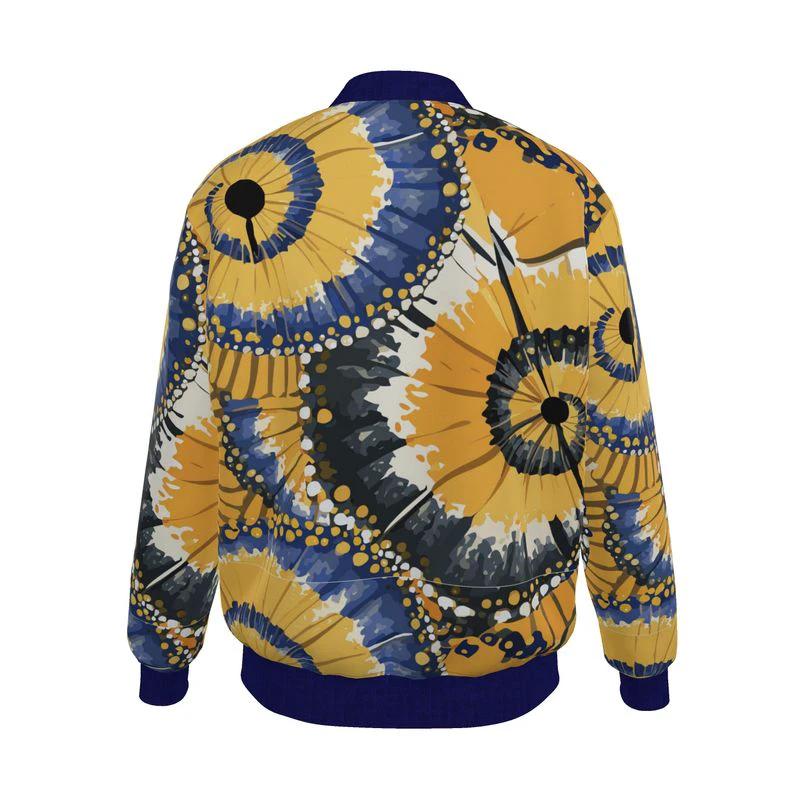 Jellyfish Bloom Reversible Silk Bomber | Abstract Art Jacket