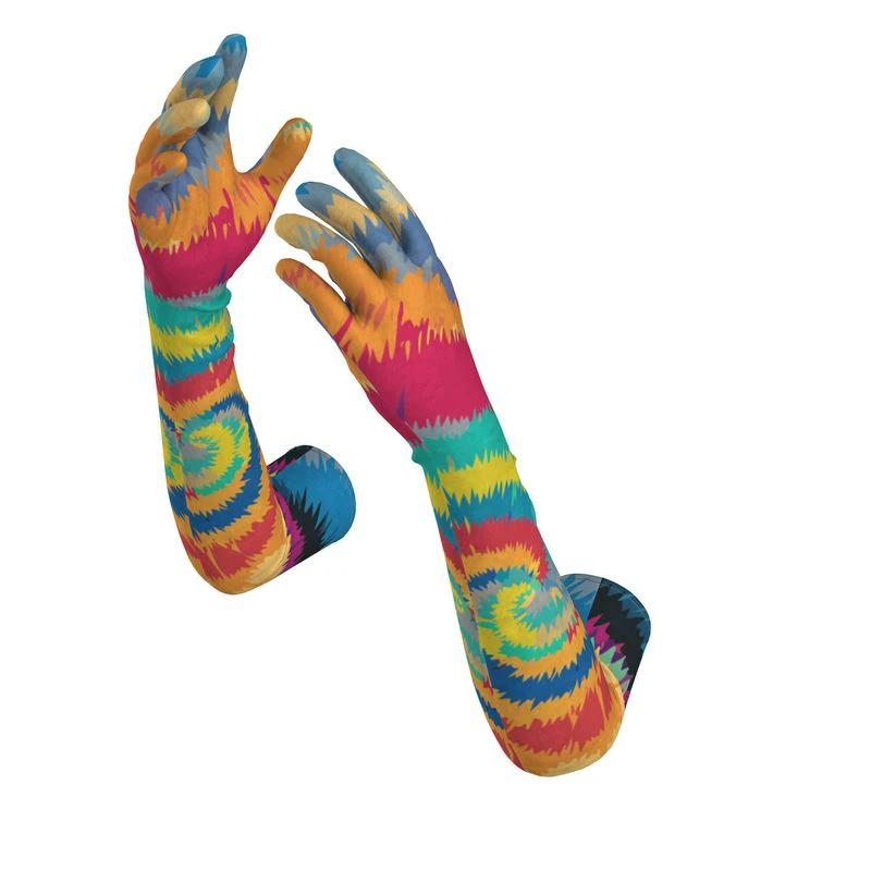 Contessa AOP Over-Elbow Long Gloves | Crushed Velour