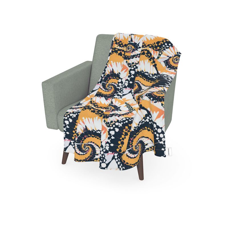 Throw Blanket – Sandstorm All-Over Print | Premium Plush Velvet & Polar Fleece, 4 Sizes