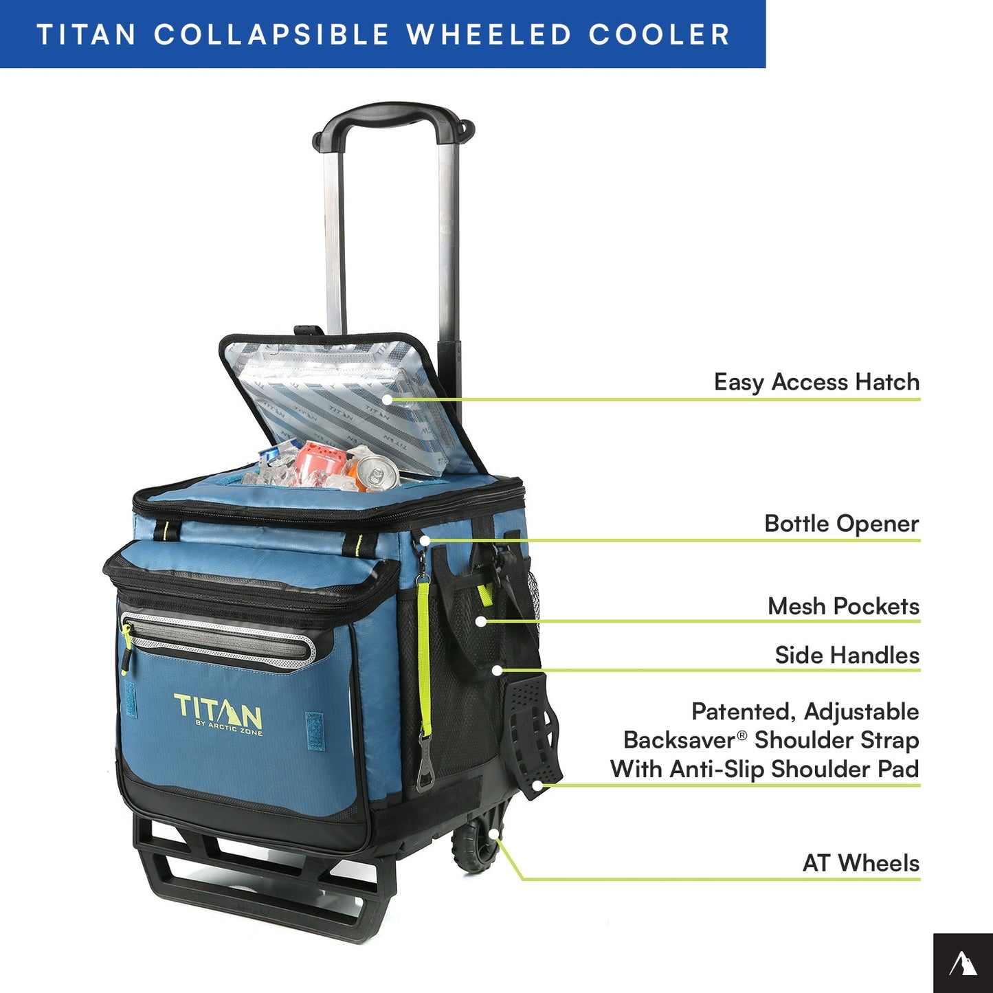 60 (50+10) Can Wheeled Cooler