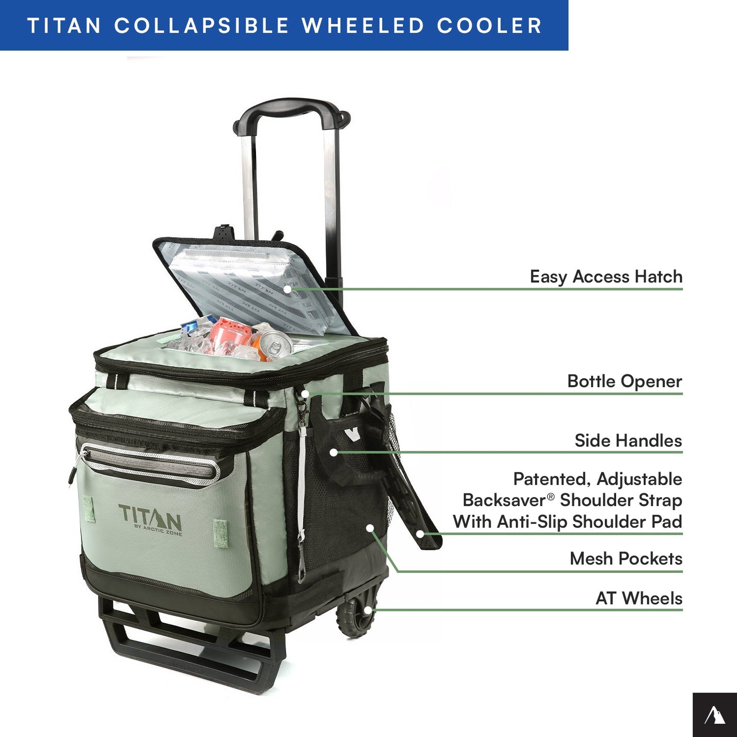 60 (50+10) Can Wheeled Cooler