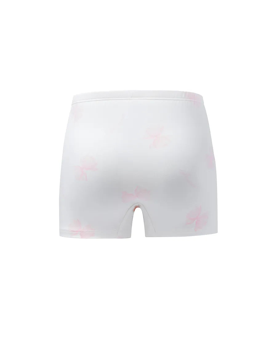 Aimer Kids Modal 2-Pack Bowknot Printed Mid-Rise Boyshorts For Girls