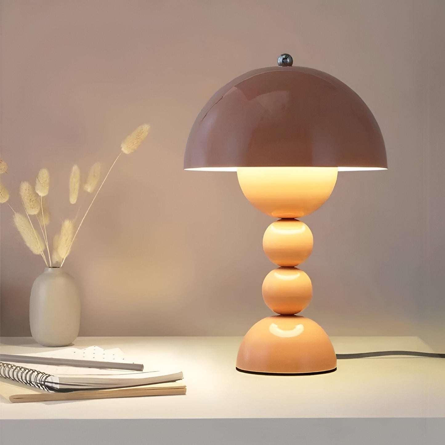 Wireless Bud Table Lamp With Stacked Sphere Base