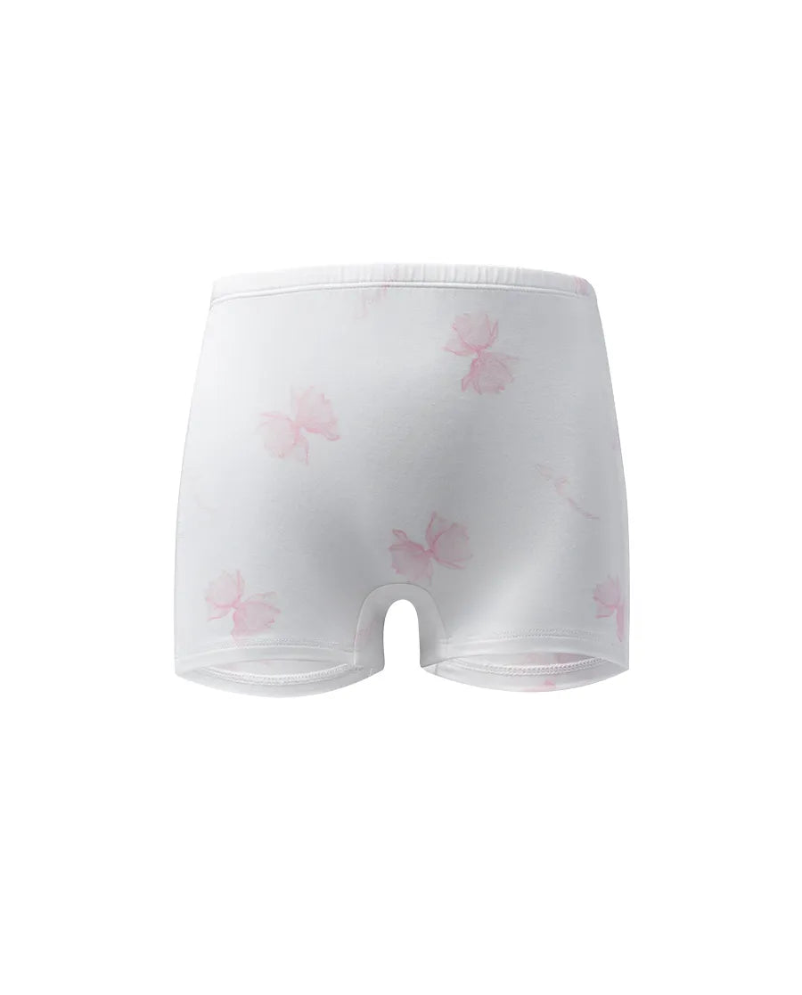 Aimer Kids Modal 2-Pack Bowknot Printed Mid-Rise Boyshorts For Girls