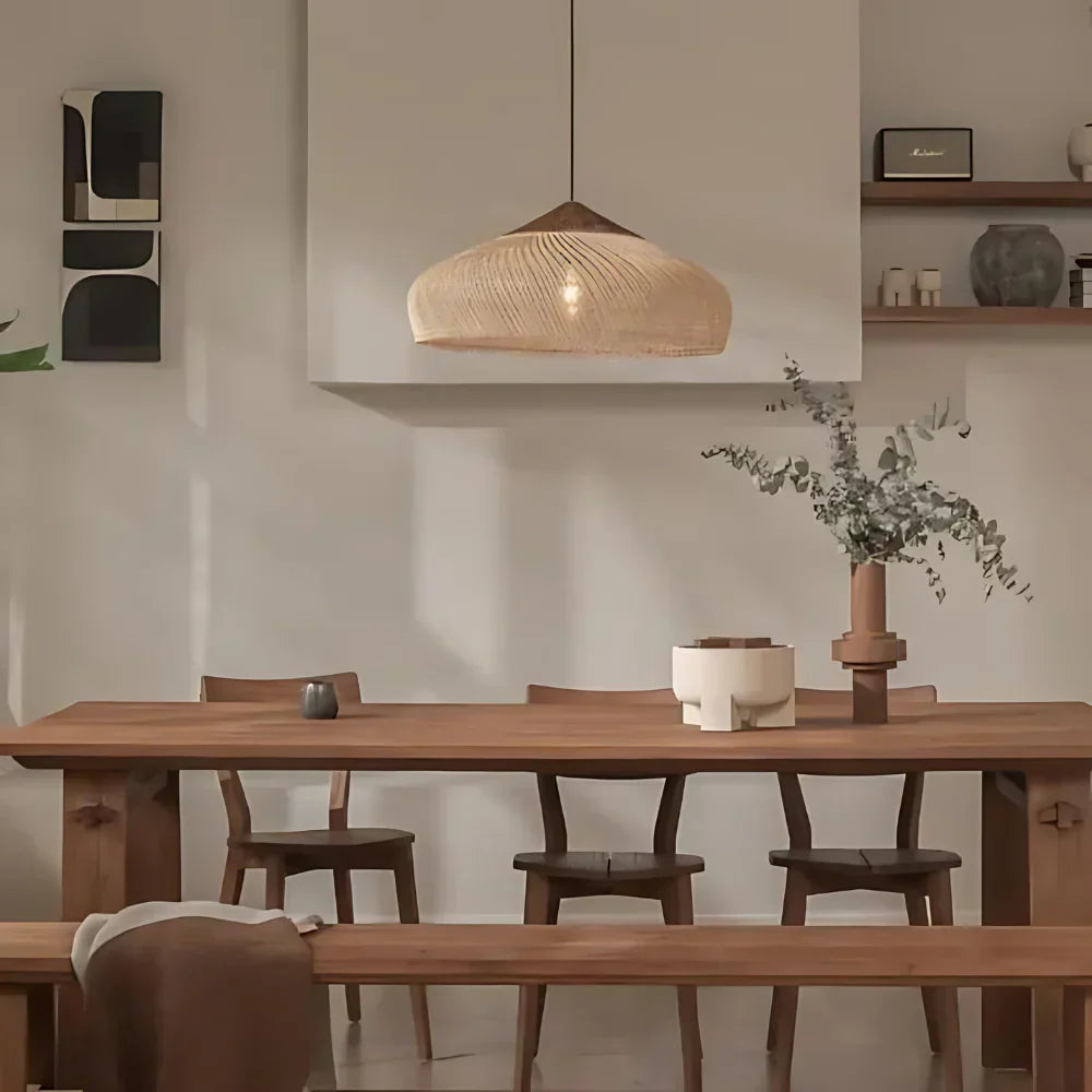 Bohemian Rattan Pendant Lights With Woven Shade