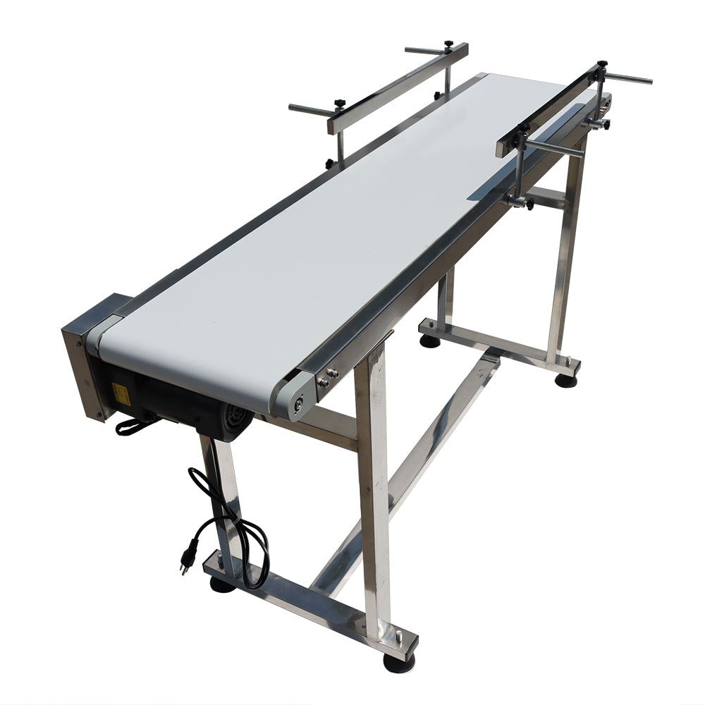 110V 1.5m PU Conveyor Double Guardrail 30cm