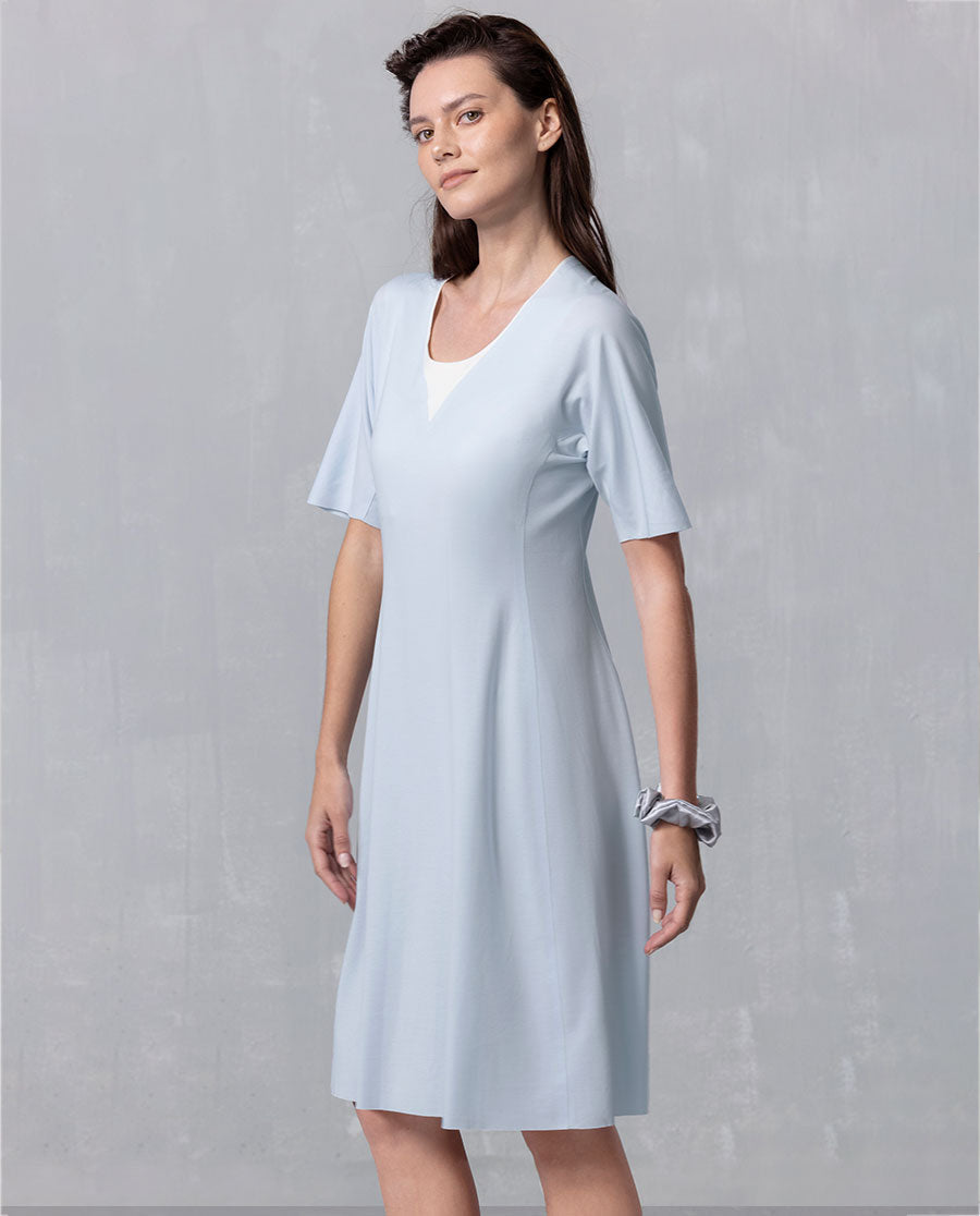 Aimer Pullover Short-Sleeved Nightgown With Cups