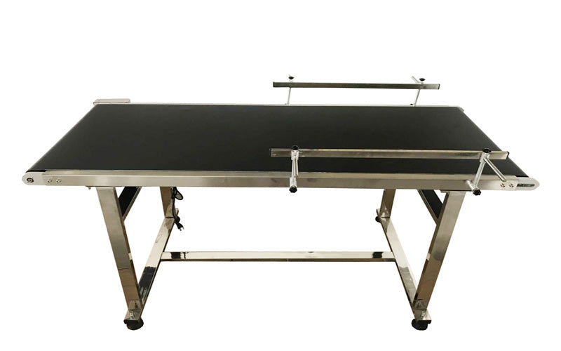 110V 1.5m PVC Conveyor Double Guardrail 50cm