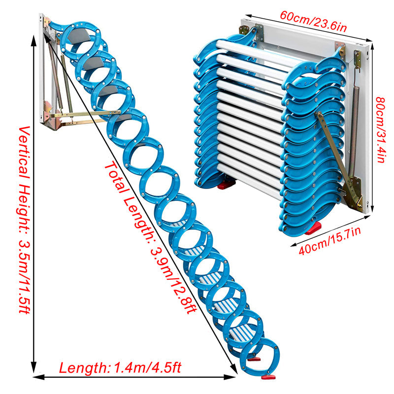 Blue Loft Wall Ladder Stairs