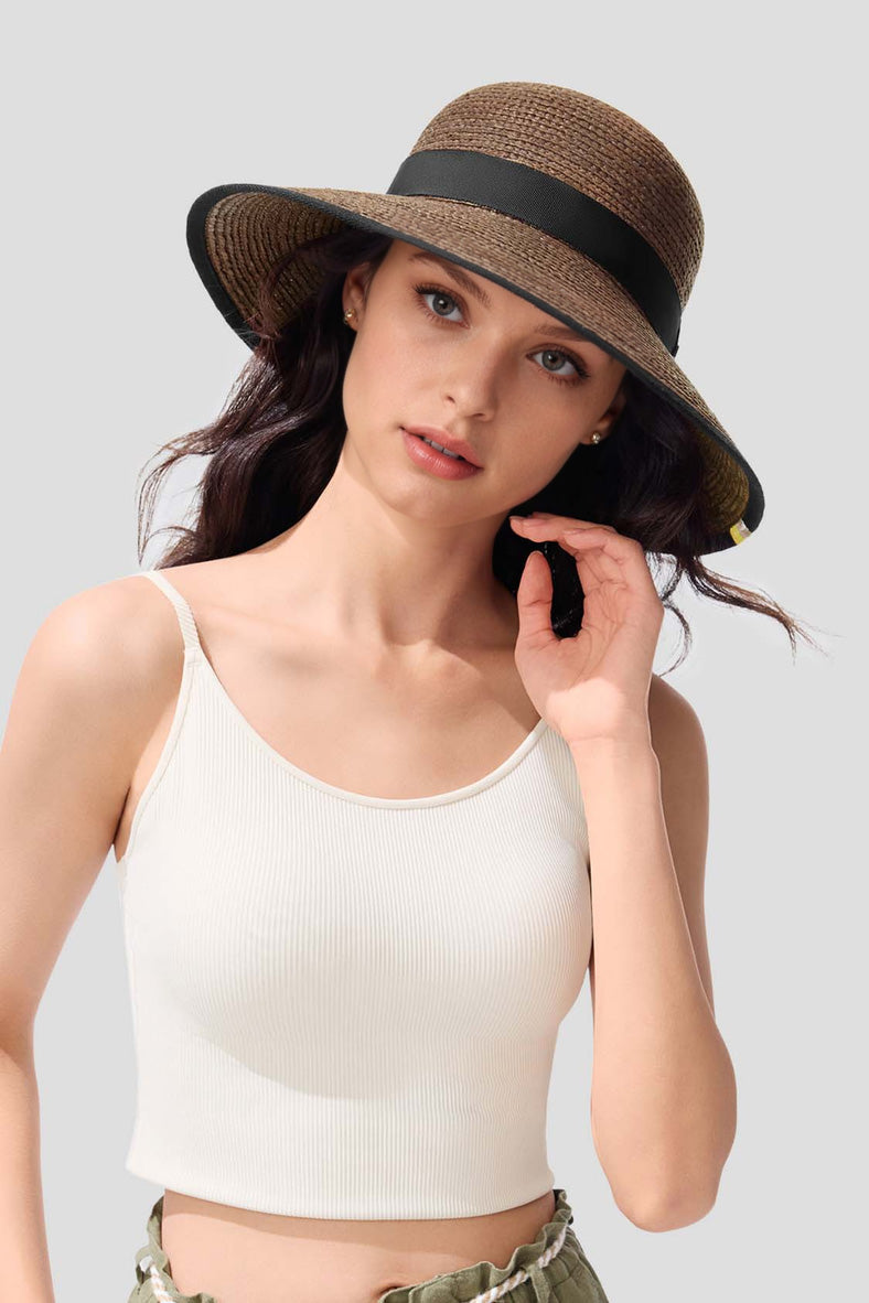 Horizon - Women's Wide Brim Sun Straw Hat UPF50+ AL717