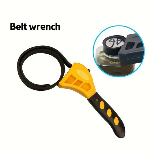 Versatile Adjustable Rubber Strap Wrench for Auto & Home TJR8W7P