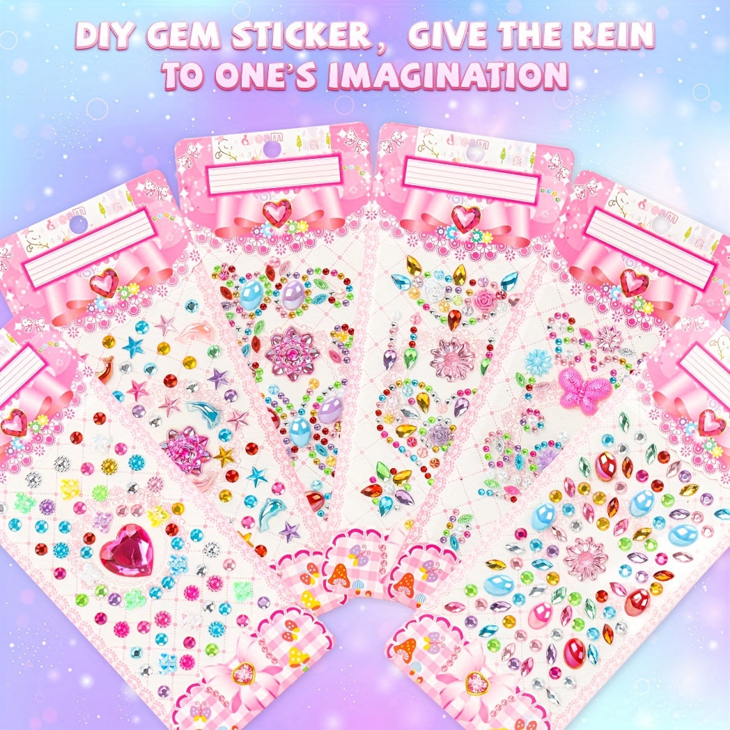 Youngsters' Doll Sports Car Model with DIY Gem Stickers TJR2D6C