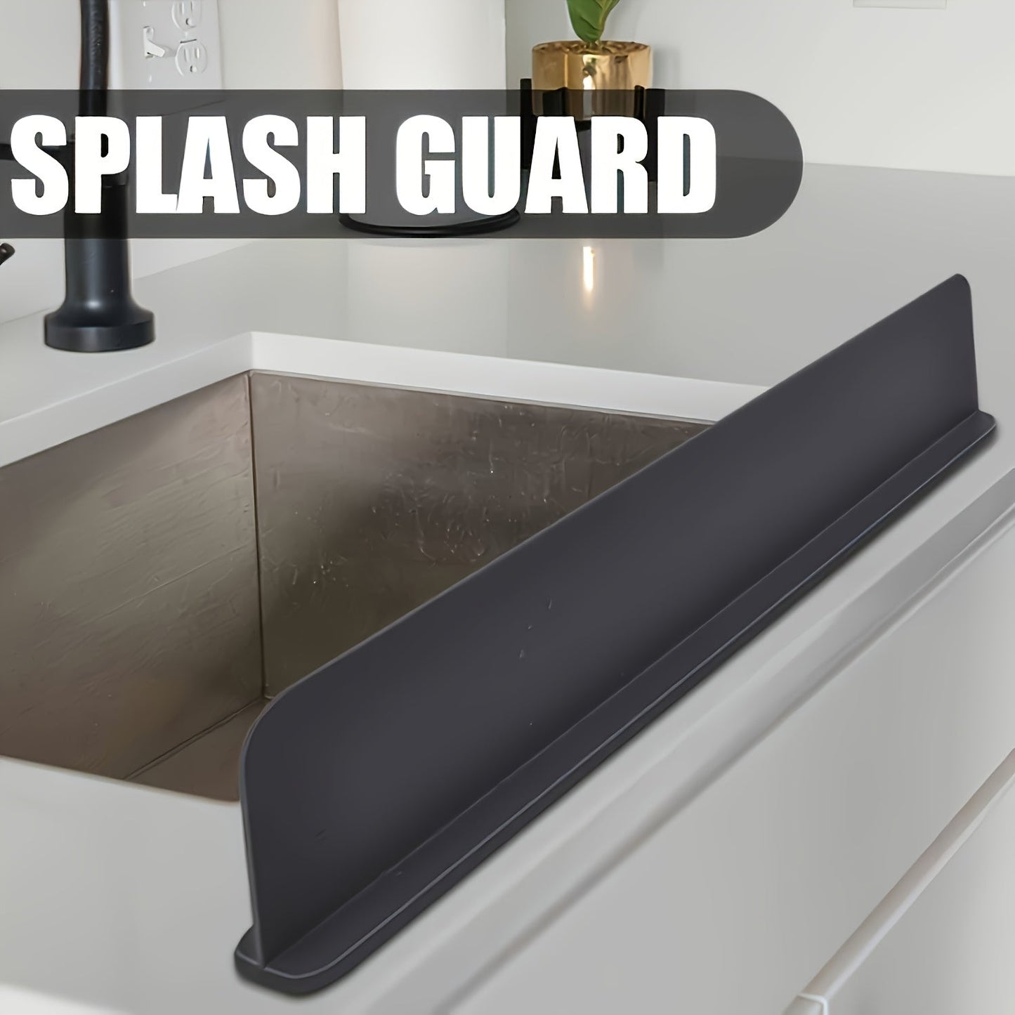 Silicone Sink Splash Guard with Suction Cup - TJR3X4B