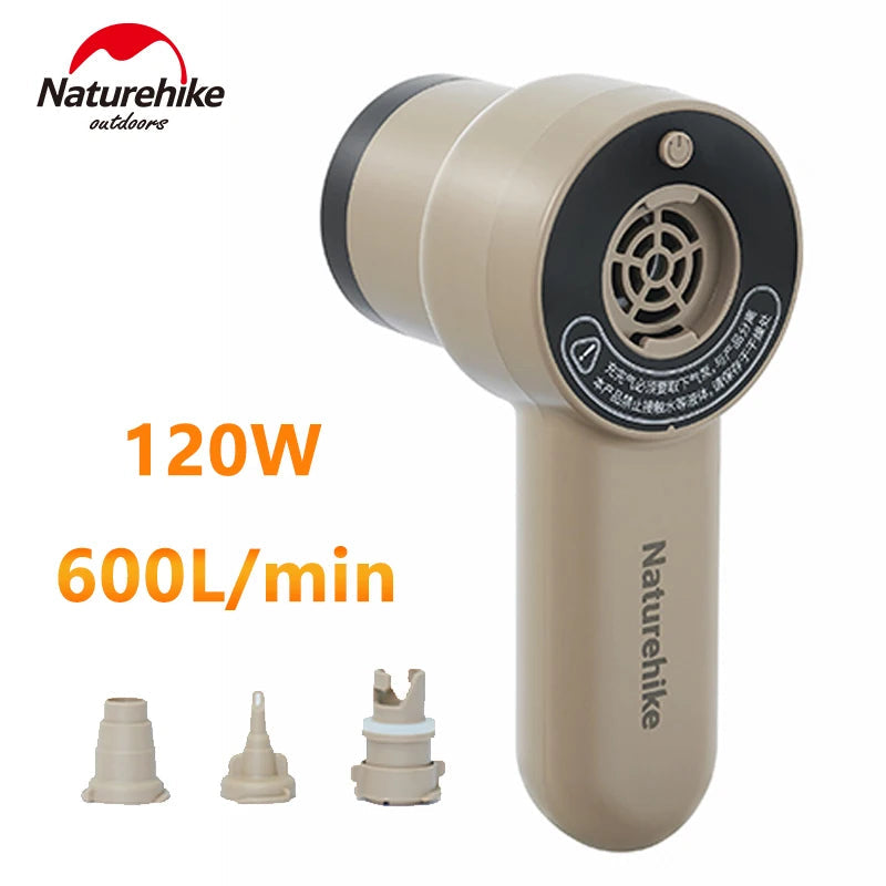 Naturehike Wireless Hand-held Air Pump Inflatable Mat Sofa Pillow Swimming Ring 120W High Pressure Air Compressor Inflator Deflator Pump