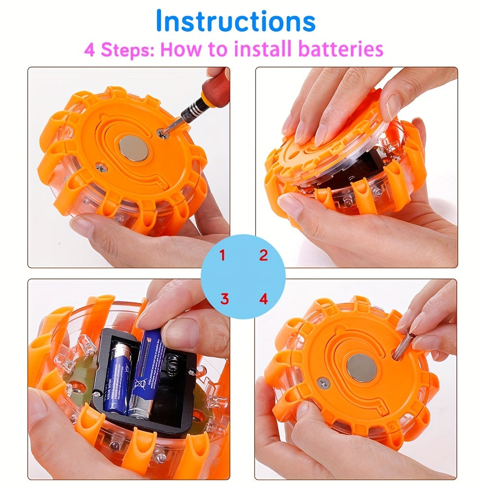 LED Road Flare, 15 LED Lights, Emergency Warning for Vehicles TJR6T3Z