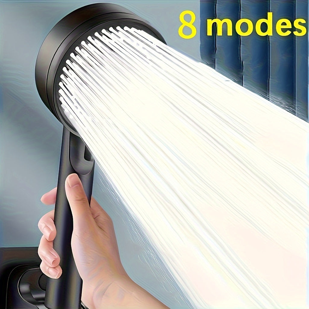 High Pressure 8-Mode Handheld Shower Head, Round Wall Mount TJR2P9L