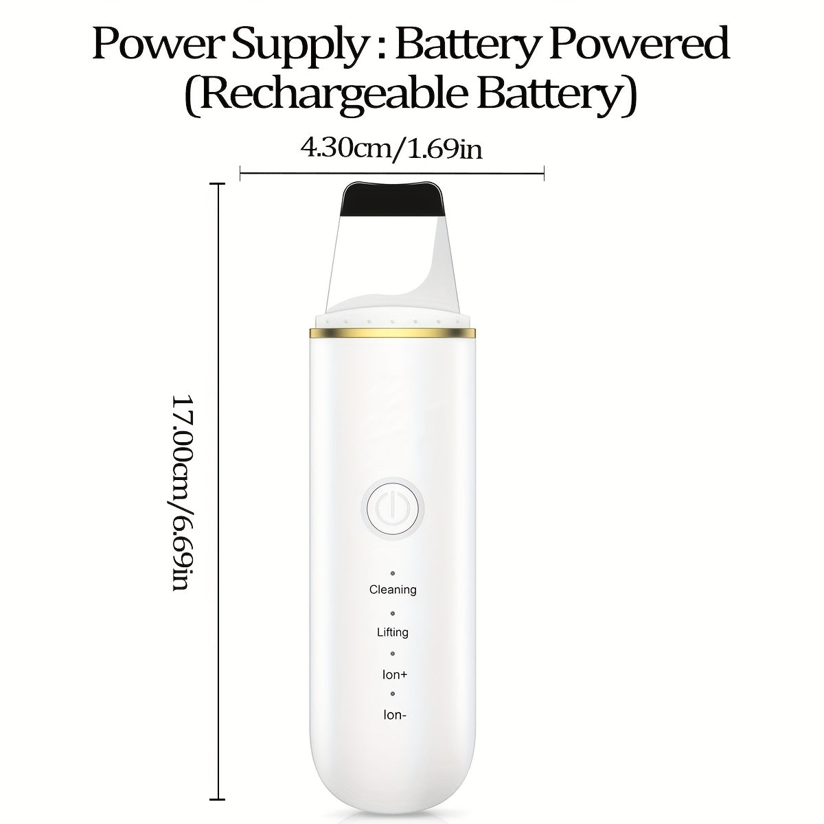 Skin Scrubber Ultrasonic Face Spatula, Blackhead Remover TJR7X1S