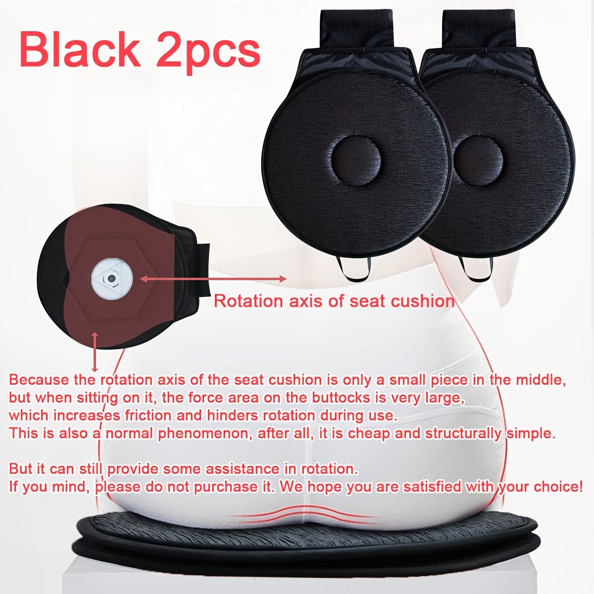 Rotating Car Seat Cushion, 360° Swivel Chair Pad – TJR5X2M