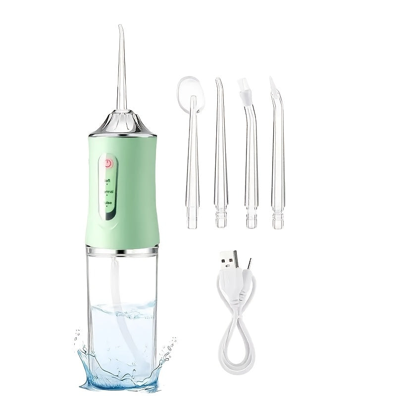 Electric Rechargeable Tooth Cleaner with 4 Nozzles - AJC9