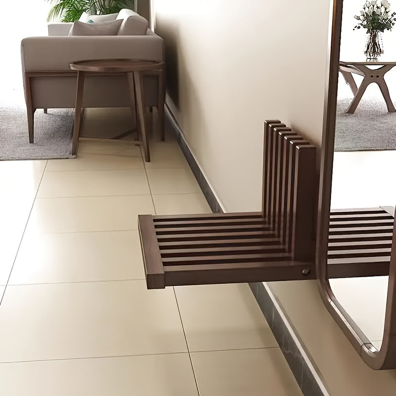 Vintage-Style Solid Wood Wall-Mounted Folding Chair TJR9F2X