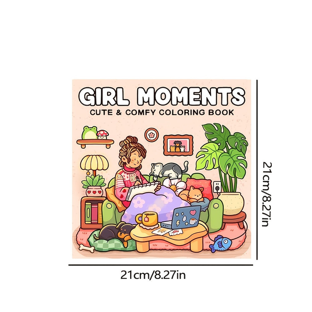 Cocowyo Girls Moment Adults and Teenagers Coloring Book - XCI0