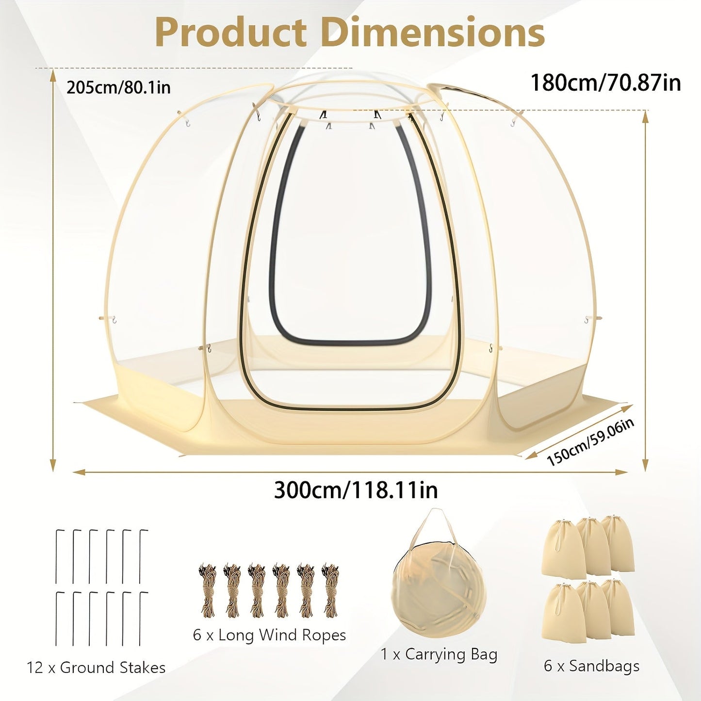 Pop Up Bubble Tent for 46 People-8XKN