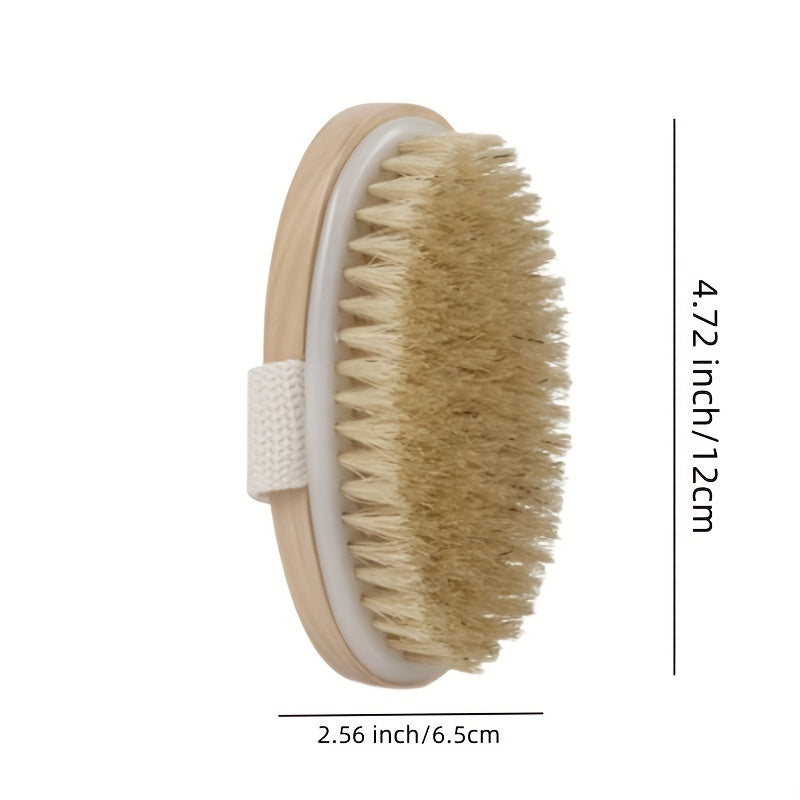 Natural Bristle Dry Brush for Exfoliation & Lymphatic Drainage - DIV0
