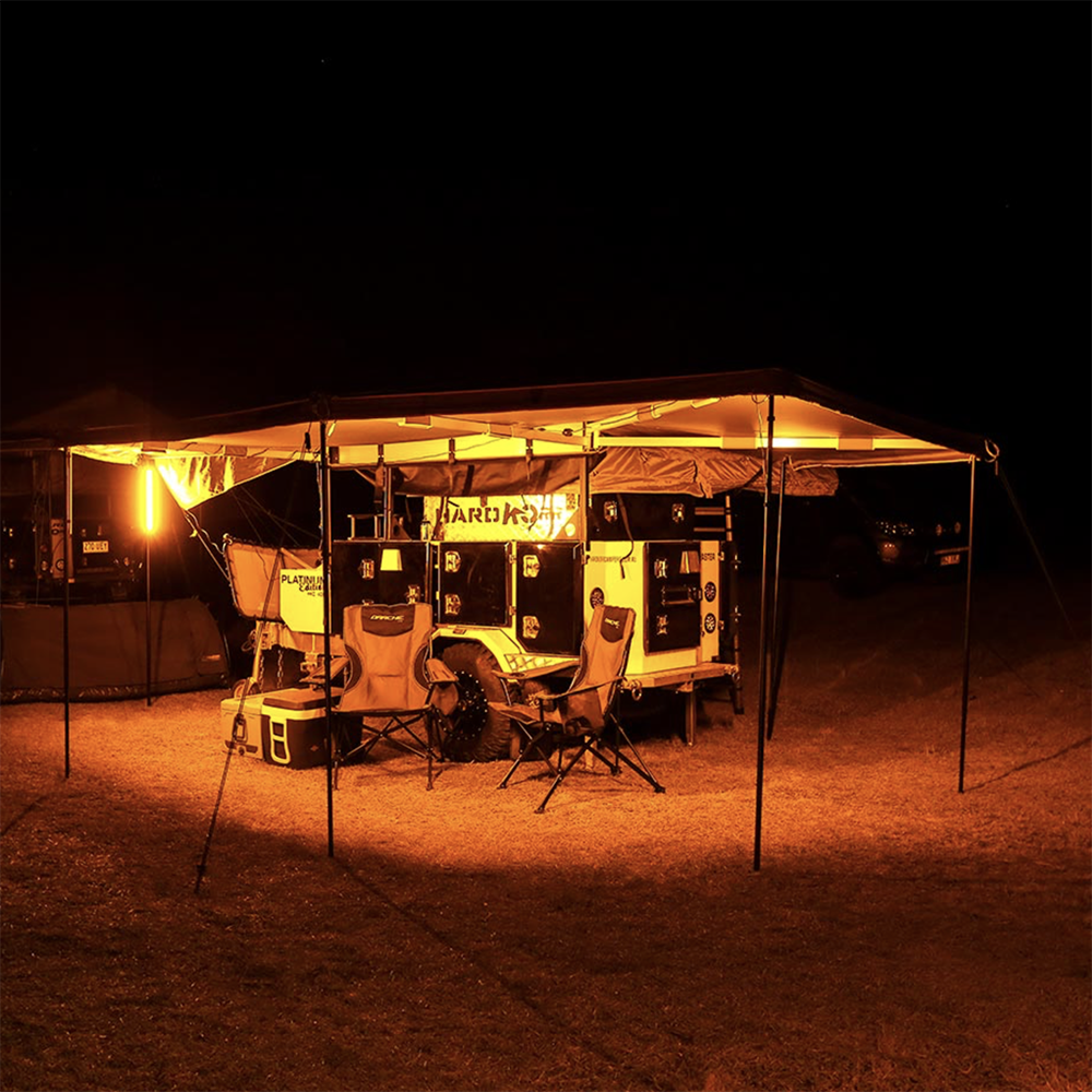 Hard Korr 2 Bar Orange/White LED Camping Light Kit With Diffusers