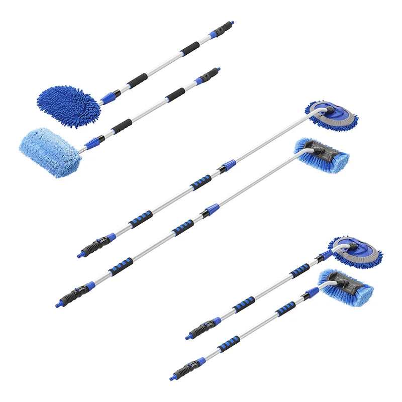 ProPlus Wasborstel telescopische steel 1,90 m met chenille microvezel en 3D wasborstelkop