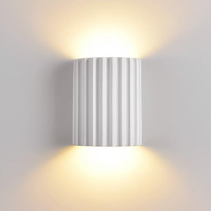Nordic Resin Plaster Shade Wall Light With Up And Down Glow