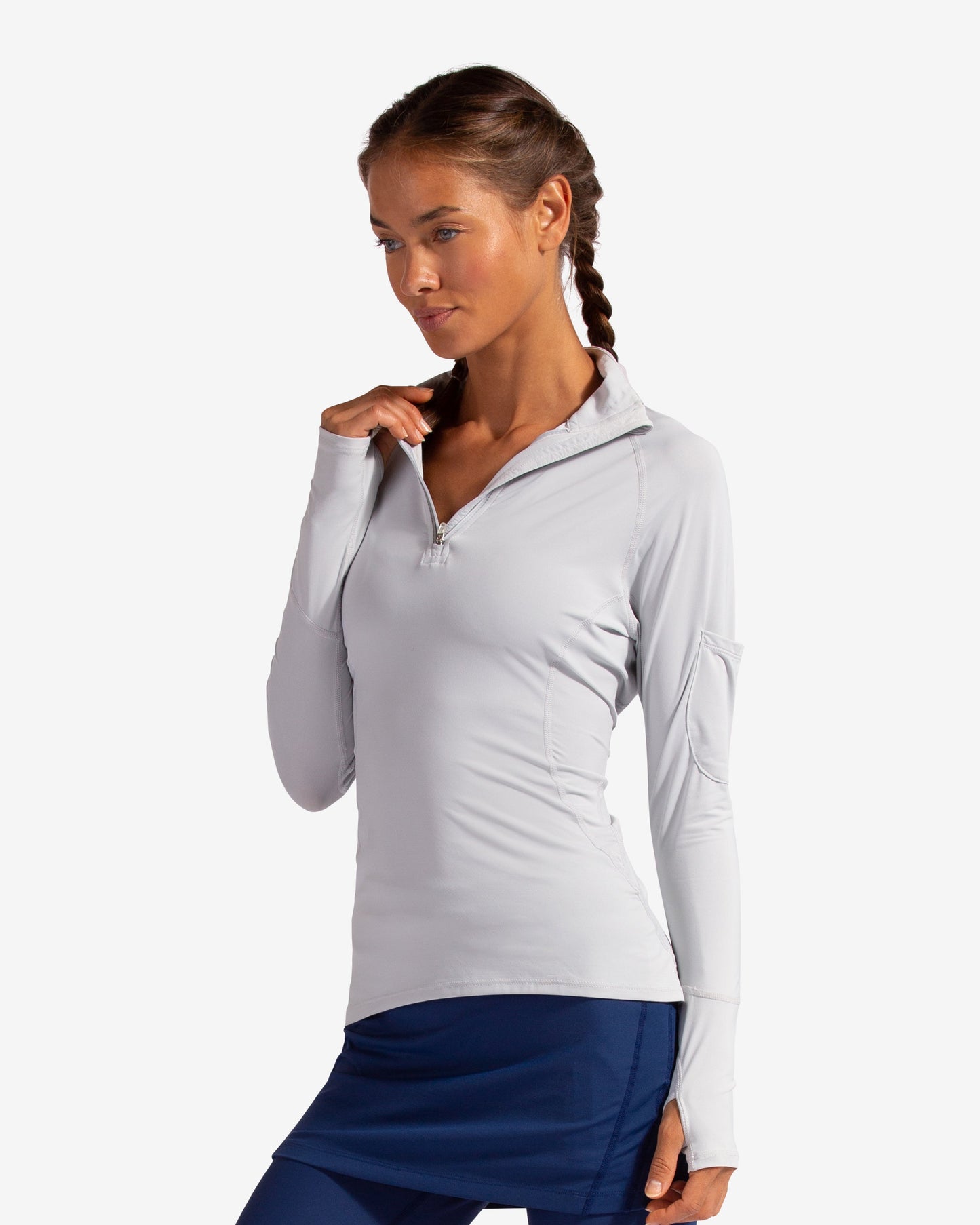 WOMEN'S MOCK ZIP TOP (3001)