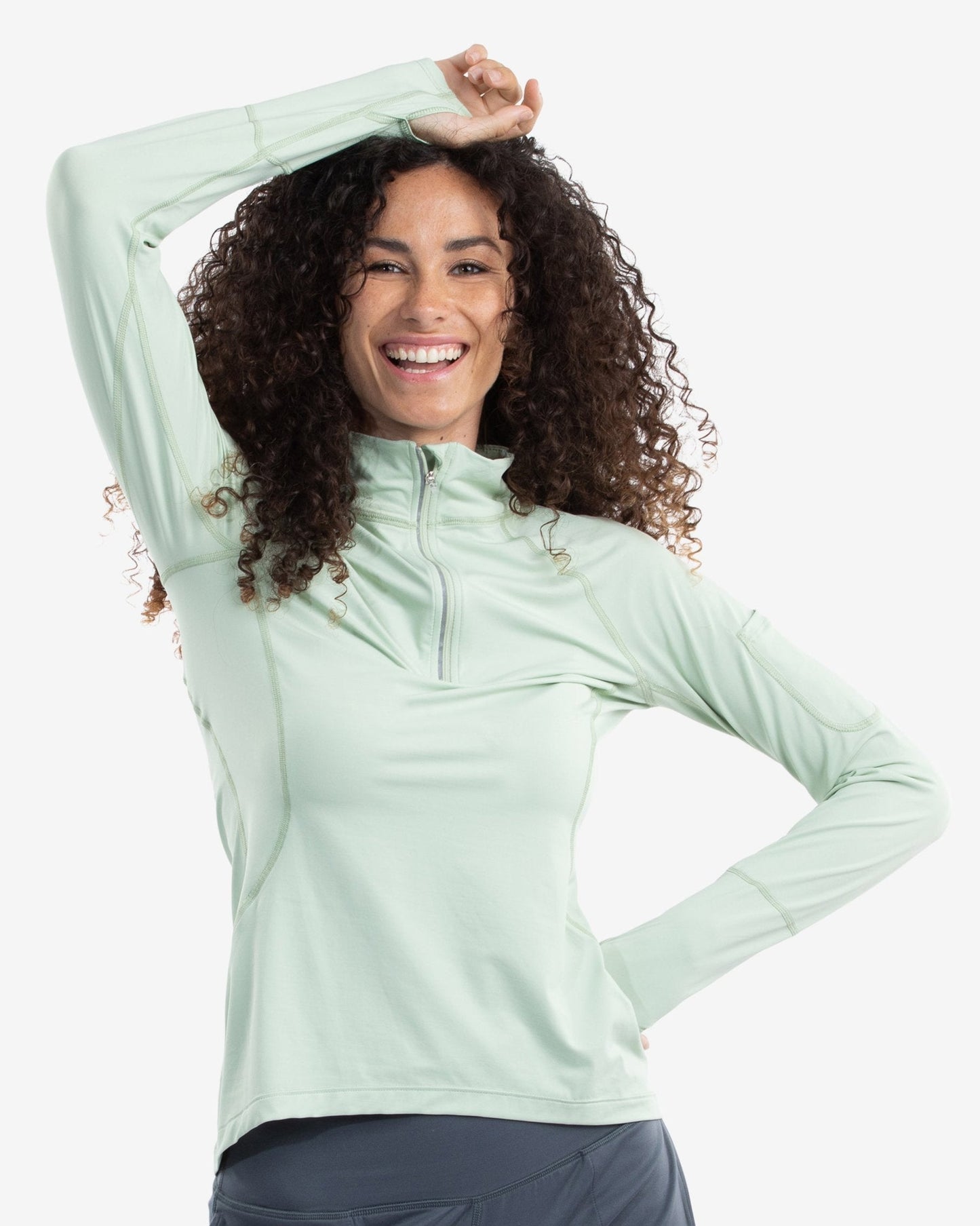SALE - WOMEN'S MOCK ZIP TOP TRENDING (3001S)