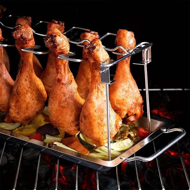 Stainless Steel Chicken Leg & Wing Rack, Foldable TJR9D3X