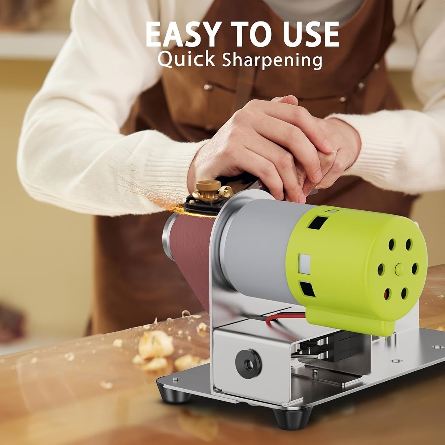 Mini Electric Belt Sander, 7-Speed DIY Grinder TJR4P9X