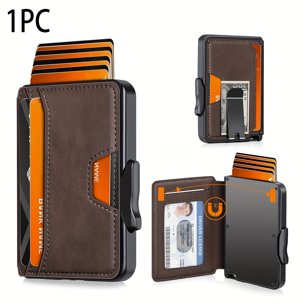 Men's Ultra-Thin RFID Leather Wallet with Card Holder - TJR4K7Y