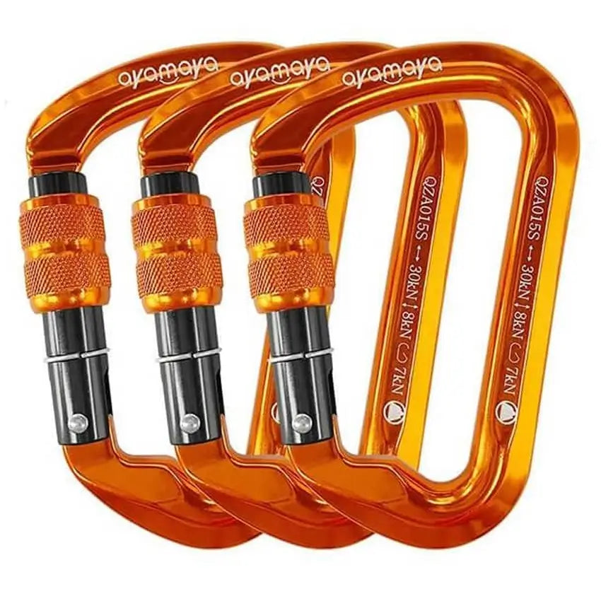 AYAMAYA 30kN Climbing Carabiner (3 Pack)