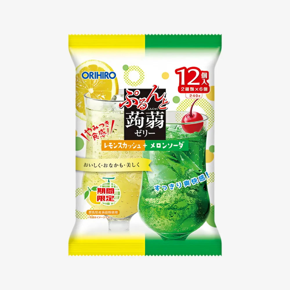 ORIHIRO Konjac Jelly Pouch (Lemon Squash & Melon Soda) 20g