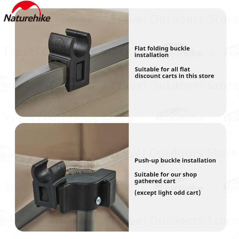 Naturehike Universal Trolley Table Board Portable Lightweight Outdoor Camping Folding Egg Roll Table Style Carbon Steel Picnic Tabletop Heavy Duty