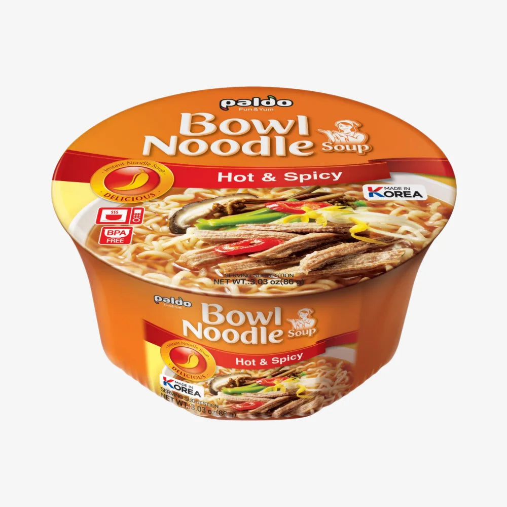 PALDO Bowl Noodle Soup Hot & Spicy Flavor 86g