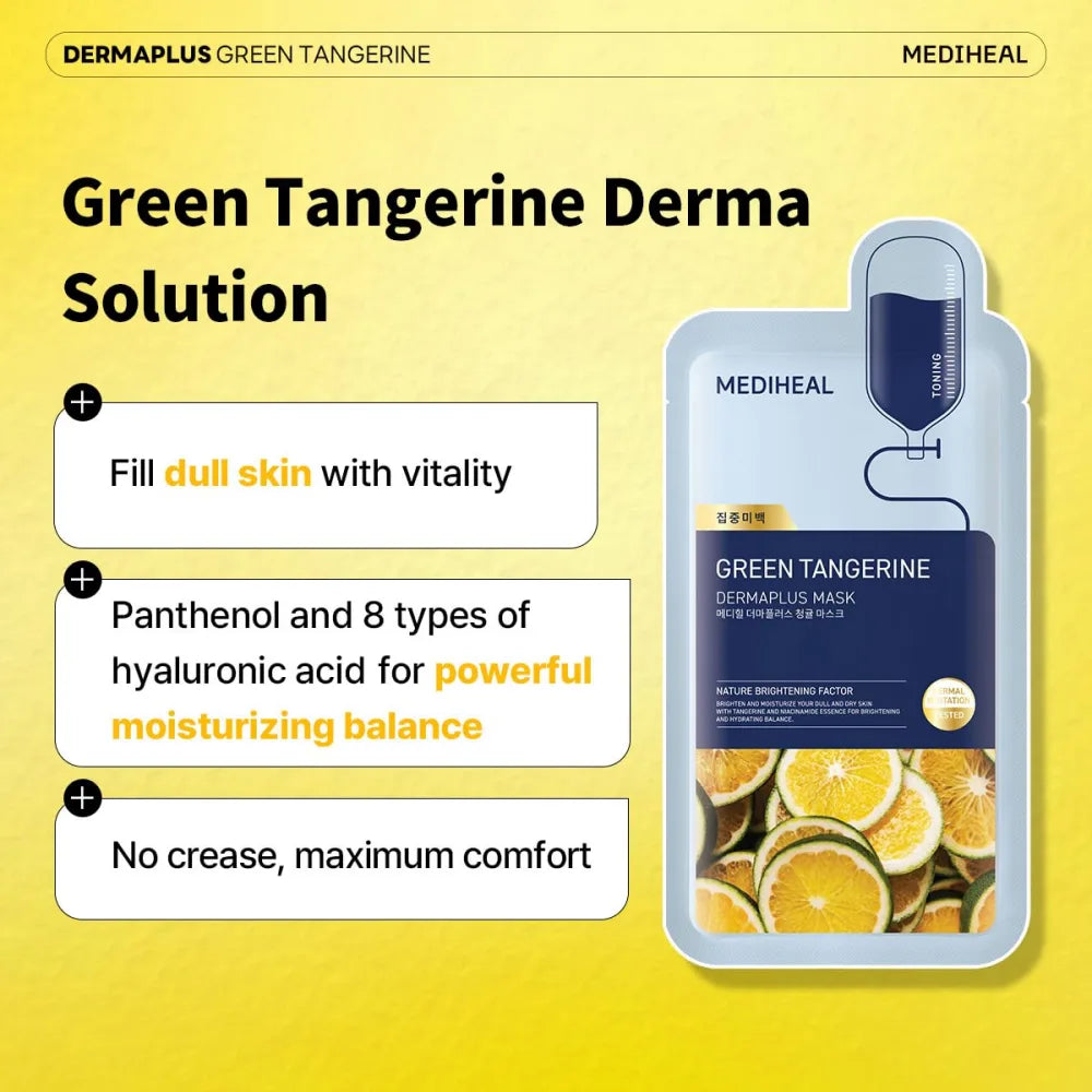 MEDIHEAL Dermaplus Green Tangerine Mask (10)