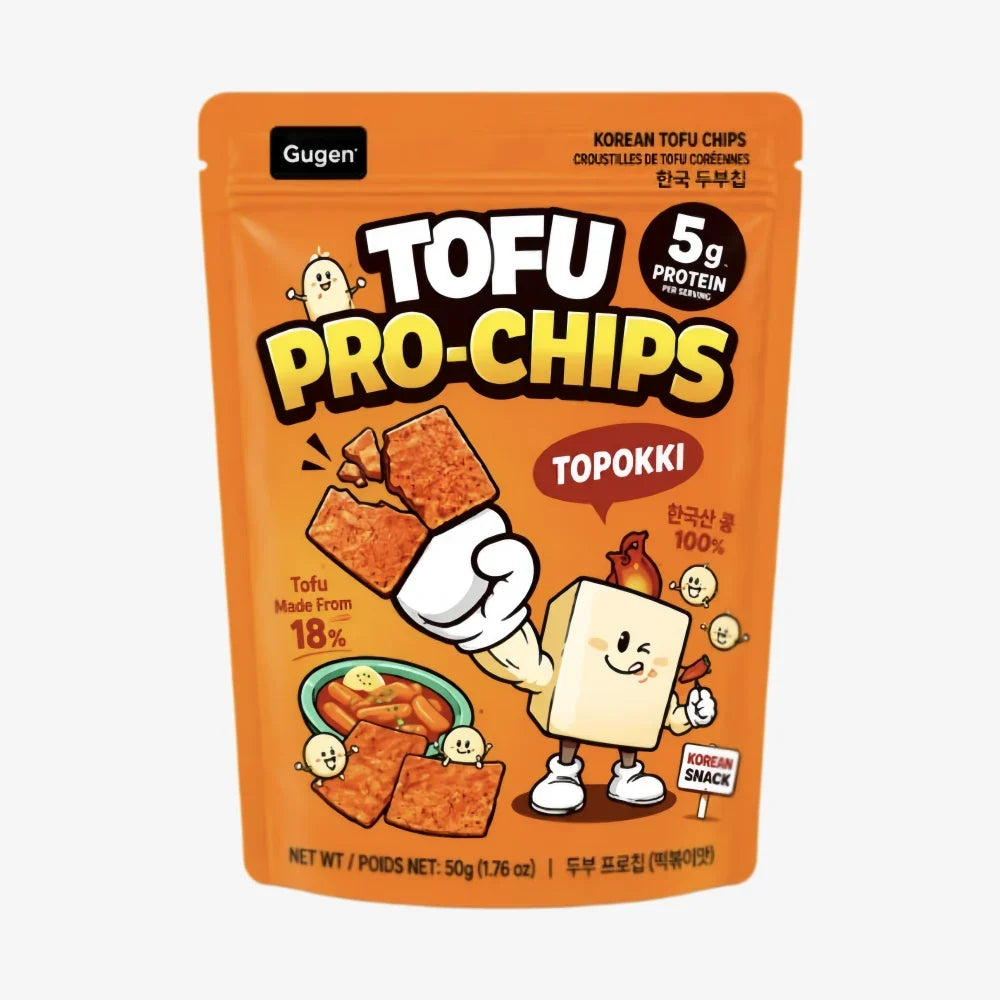 GUGEN Korean Tofu Pro Chips Tteokbokki Flavor 50g
