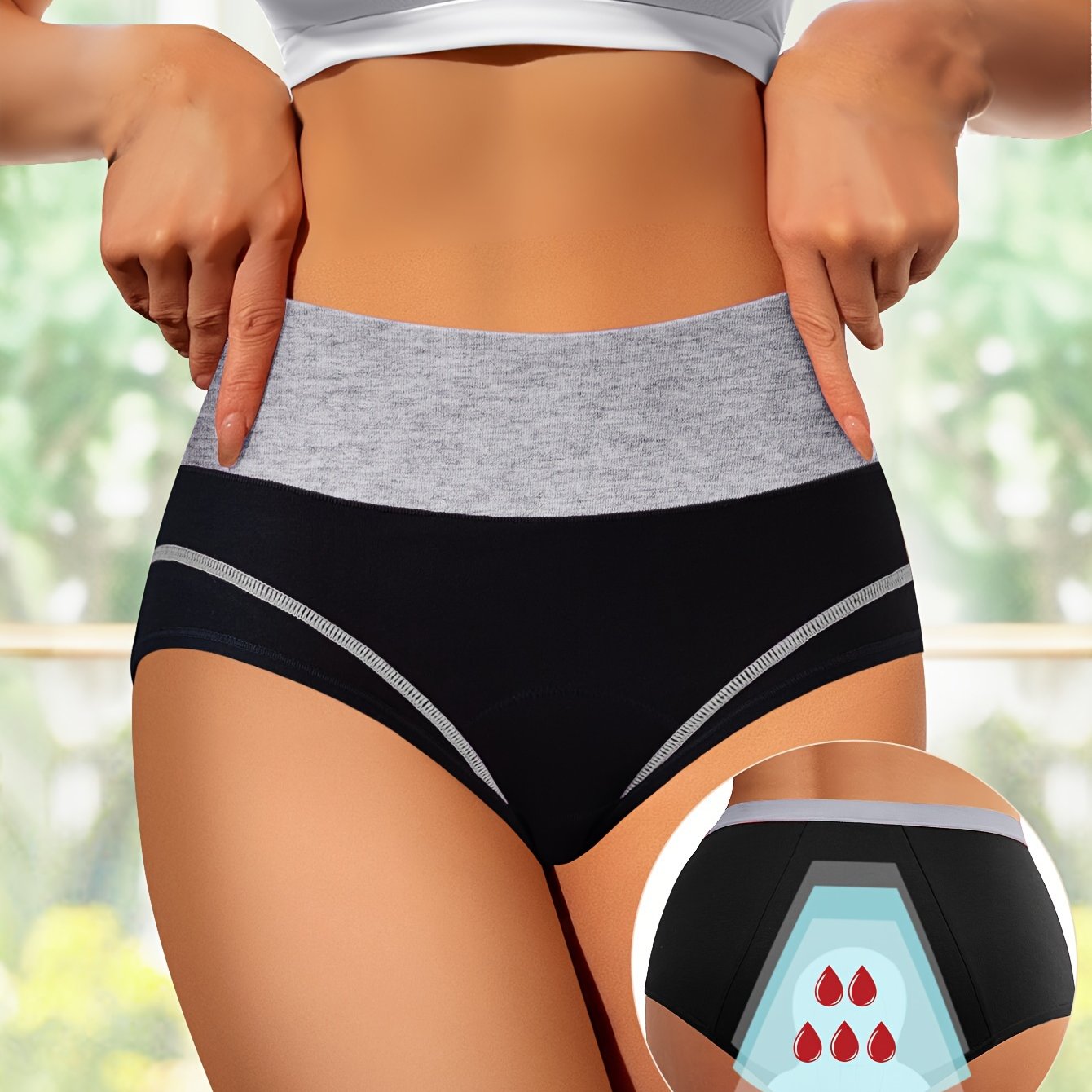 Three-Layer Leakproof Physiological Panties for Women TJR4D7M