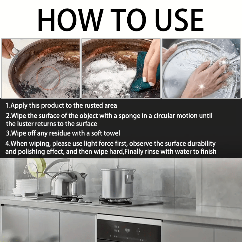 Universal Rust Remover Cream, 100g for Metal & Chrome – TJR5N9L