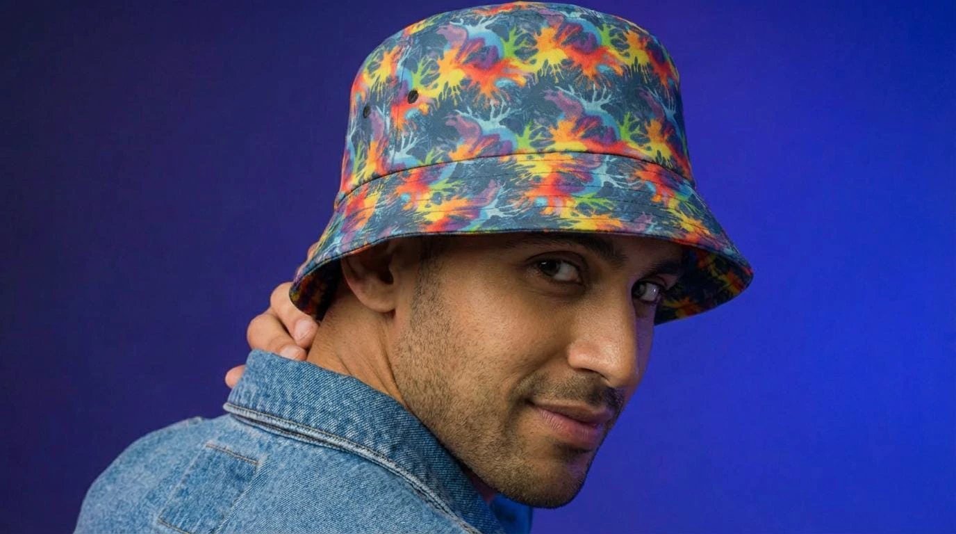 Neon Anemone AOP Bucket Hat | Electric Reef Print S–L
