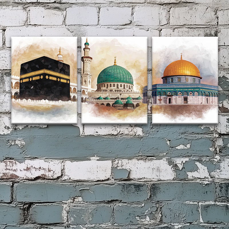 Religious Architecture Triptych- HMT24RR