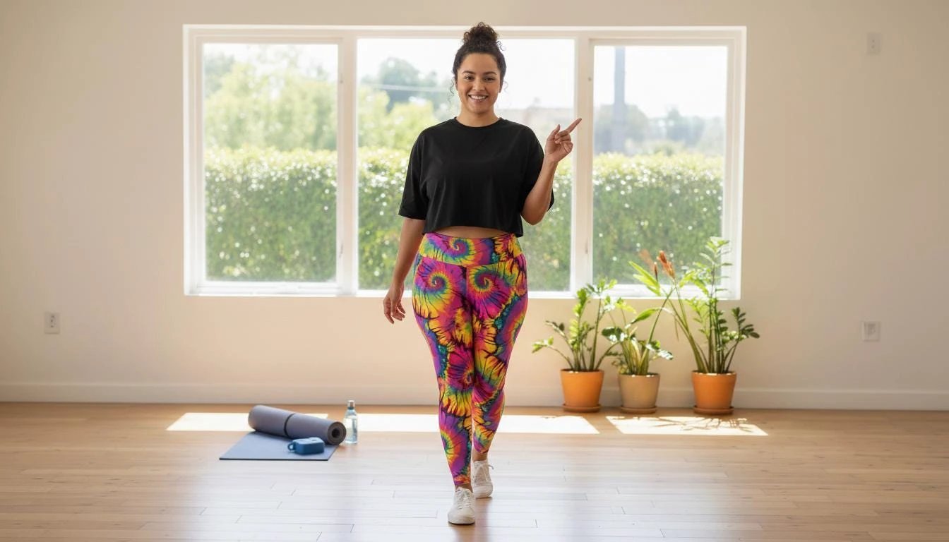 Prism Punch Tie-Dye Plus Size Leggings for Bold Fitness Dressers — Vibrant High-Waist Festival Activewear Pants