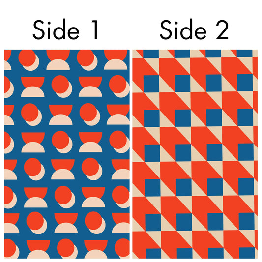 Double Sided Beach Towel-Sand Resistant-Quick Dry- RetroBlue