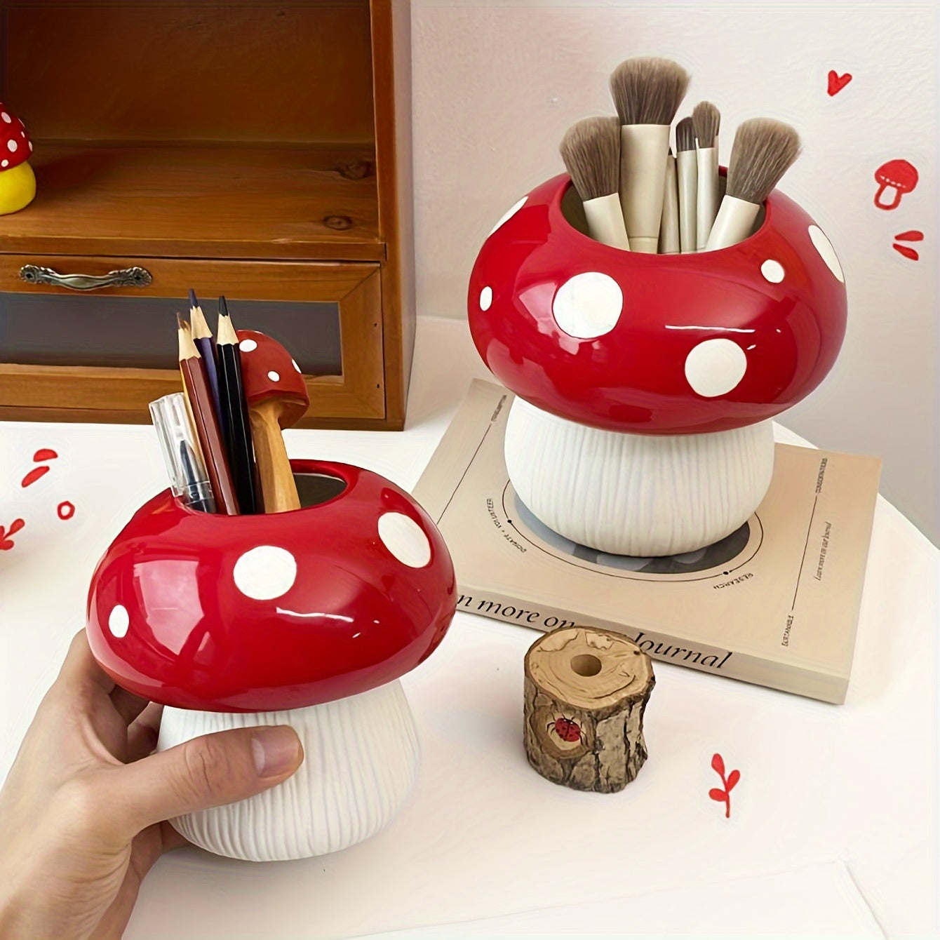 Modern Style Resin Mushroom Vase - F3BH