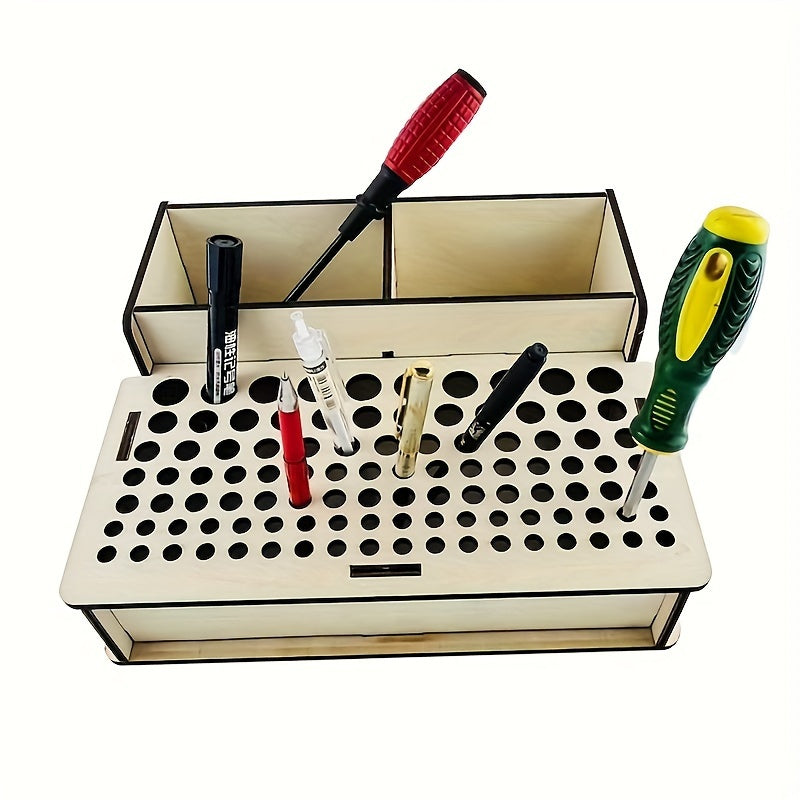 Beige Wooden Craft Organizer Box - SCI0